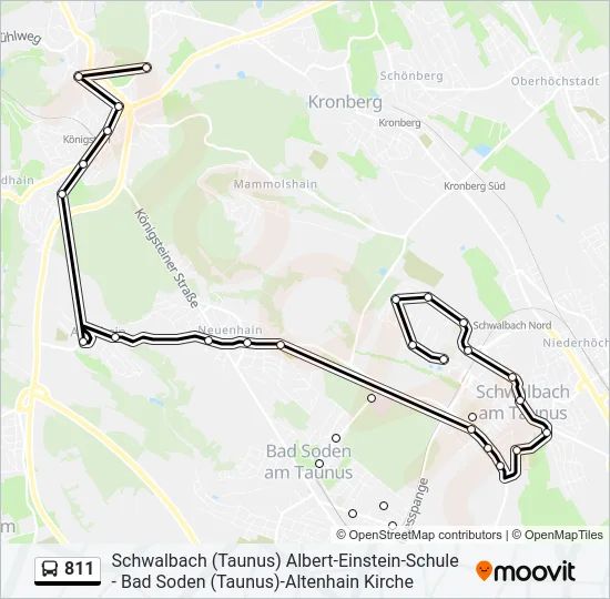 811 Bus Line Map
