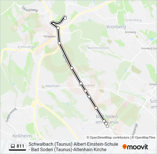811 Bus Line Map