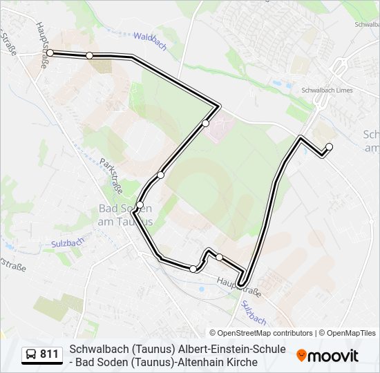 811 Bus Line Map