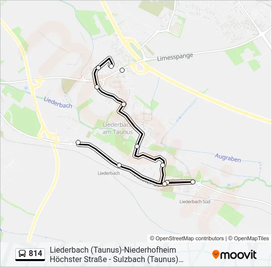 814 Bus Line Map