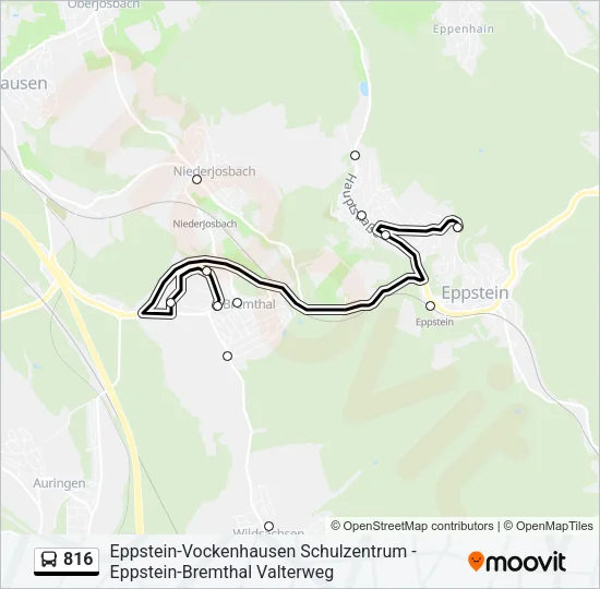 816 Bus Line Map