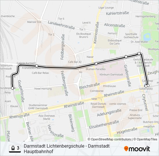 Buslinie 3 Karte