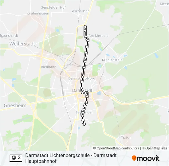 3 Bus Line Map