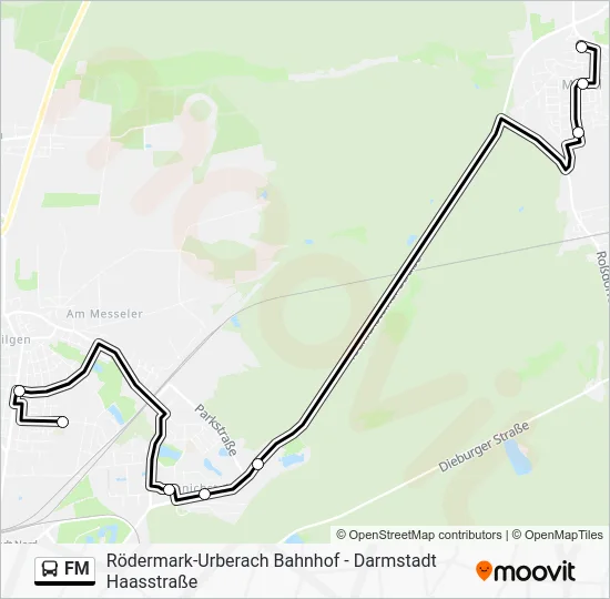Автобус FM: карта маршрута