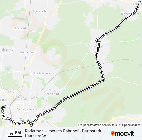 Buslinie FM Karte