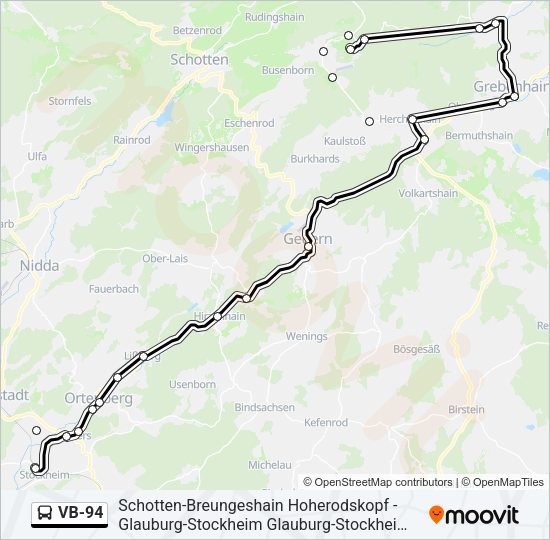 VB-94 Bus Line Map