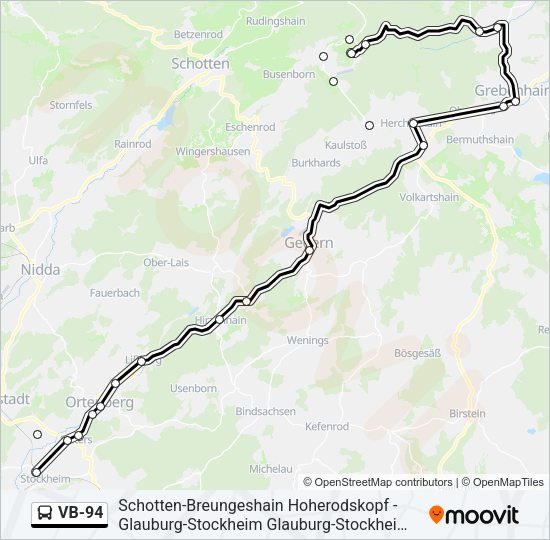 VB-94 Bus Line Map