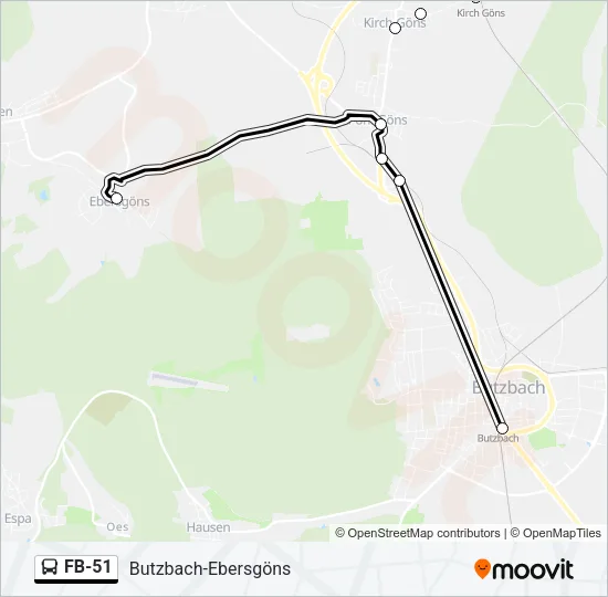 FB-51 Bus Line Map