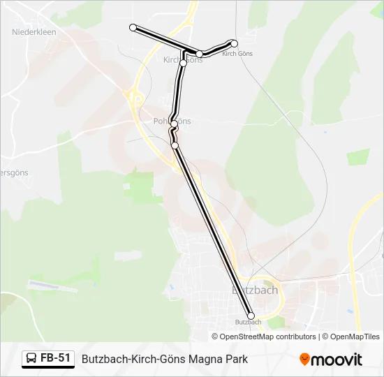 FB-51 Bus Line Map