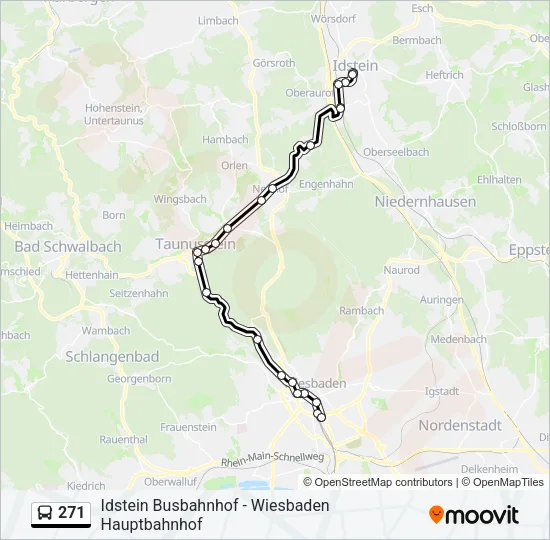 271 Bus Line Map