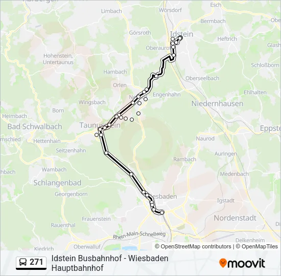 271 Bus Line Map