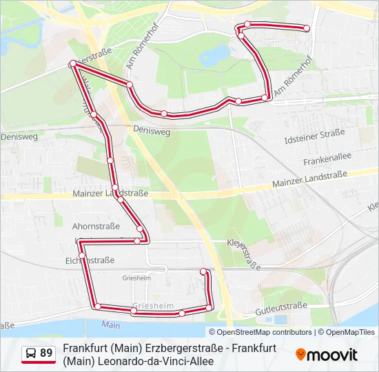 89 Bus Line Map