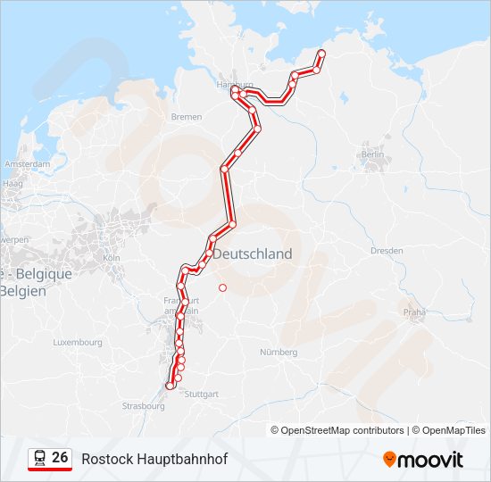 26 Train Line Map