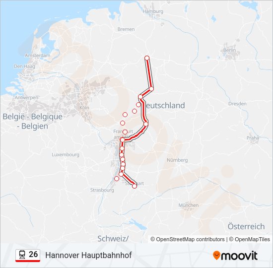 26 Train Line Map