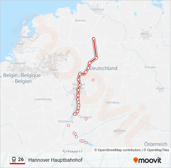 26 Train Line Map
