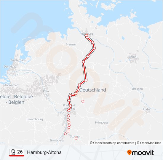 26 Train Line Map