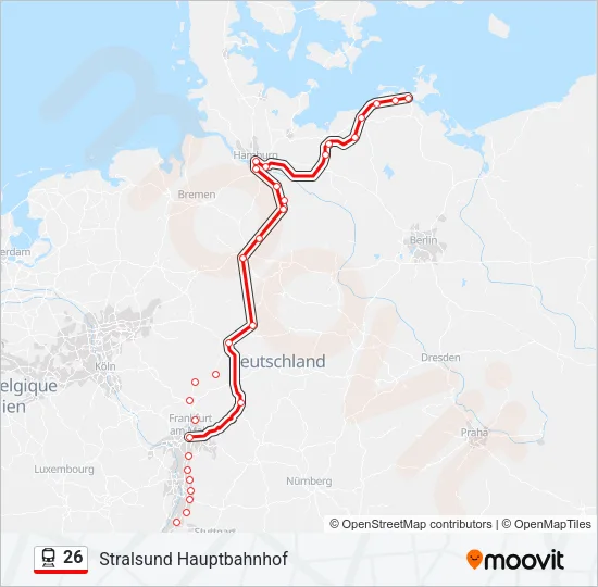 26 Train Line Map