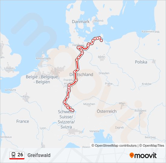26 Train Line Map