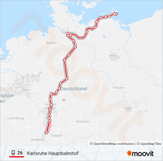 26 Train Line Map