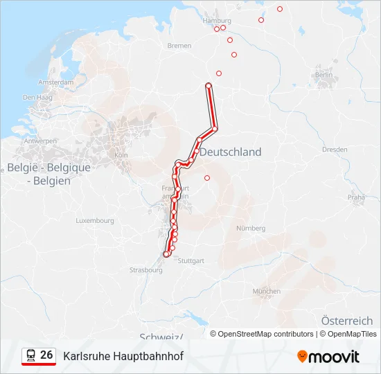 26 Train Line Map