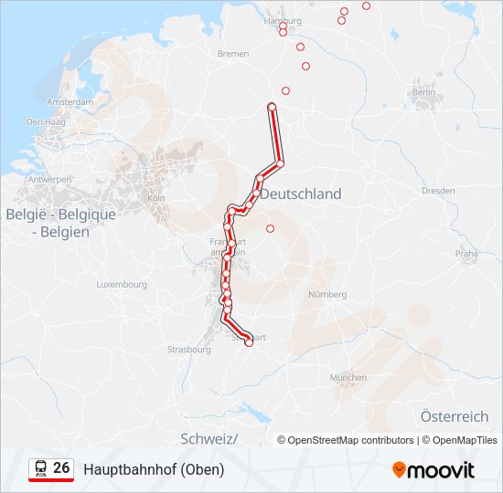 26 Train Line Map