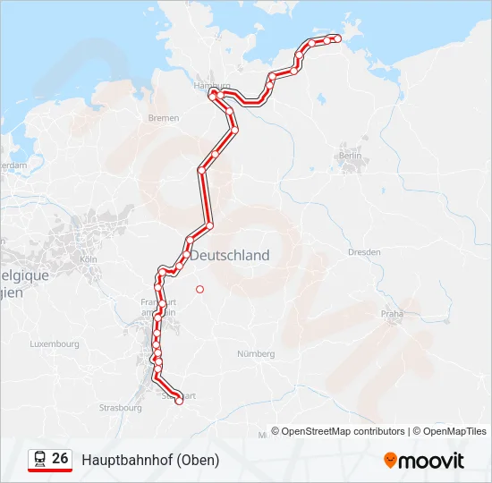 26 Train Line Map