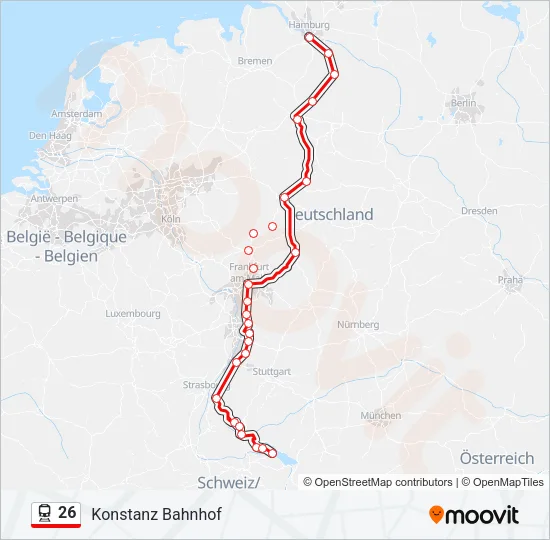 26 Train Line Map