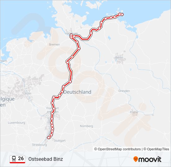26 Train Line Map