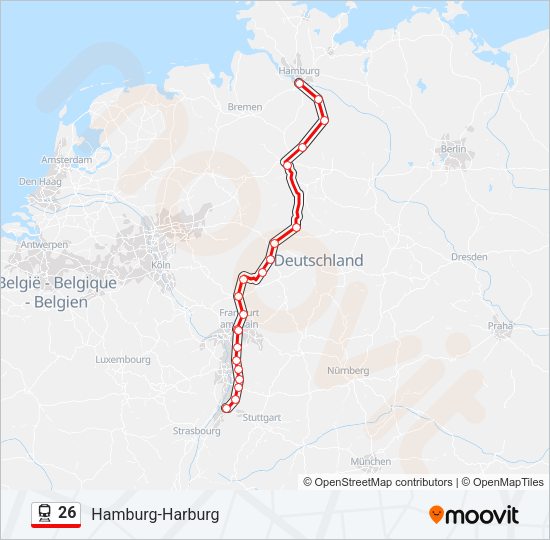 26 Train Line Map