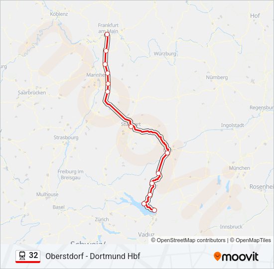 32 Train Line Map