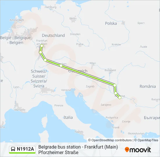N1912A Bus Line Map