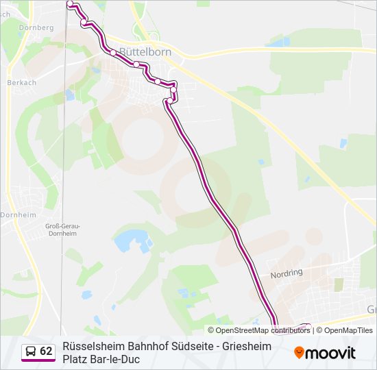 62 Bus Line Map