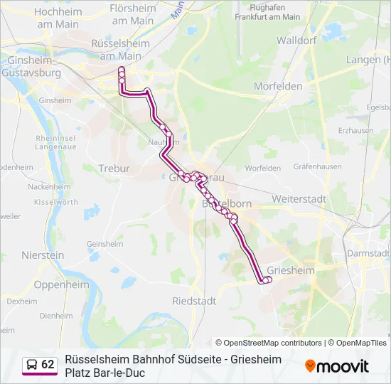 62 Bus Line Map