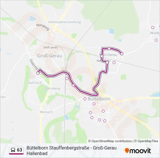 63 Bus Line Map