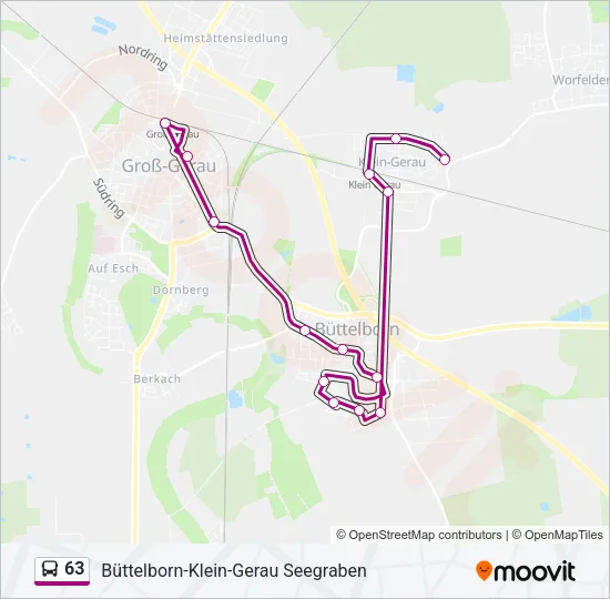 63 Bus Line Map