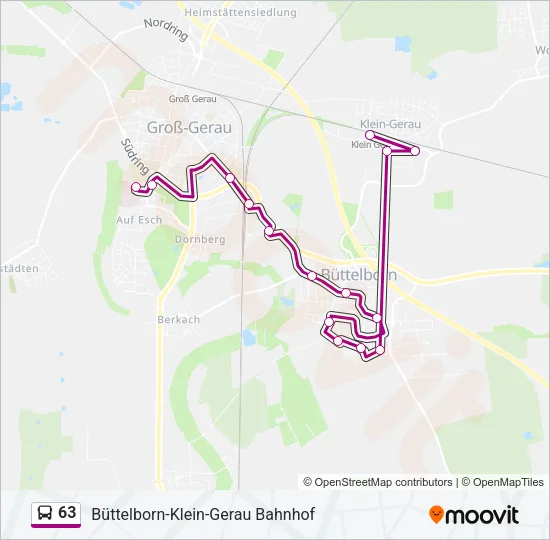 63 Bus Line Map