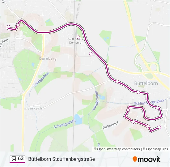 63 Bus Line Map