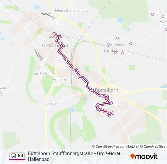 63 Bus Line Map