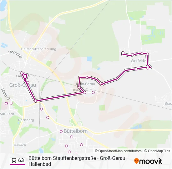 63 Bus Line Map
