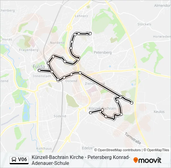 V06 Bus Line Map