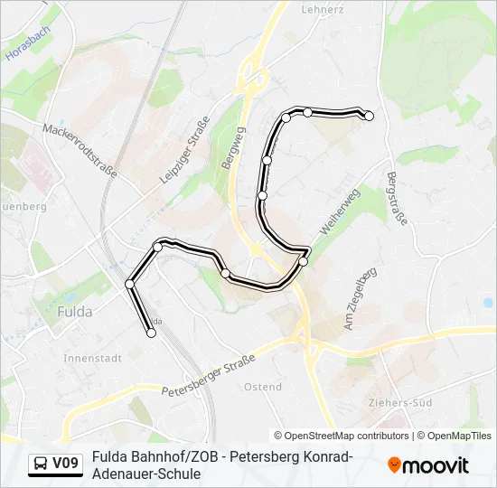 V09 Bus Line Map