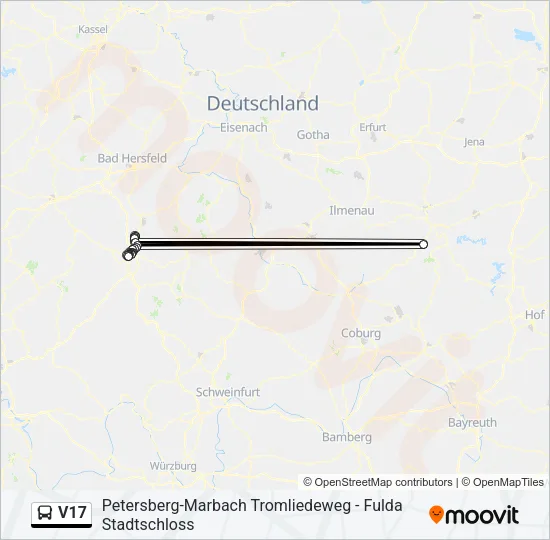 V17 Bus Line Map