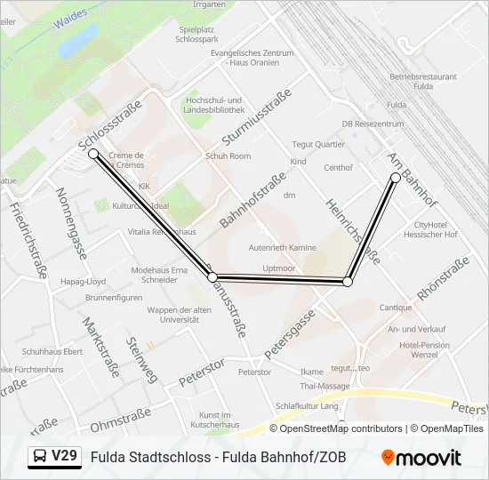 V29 Bus Line Map
