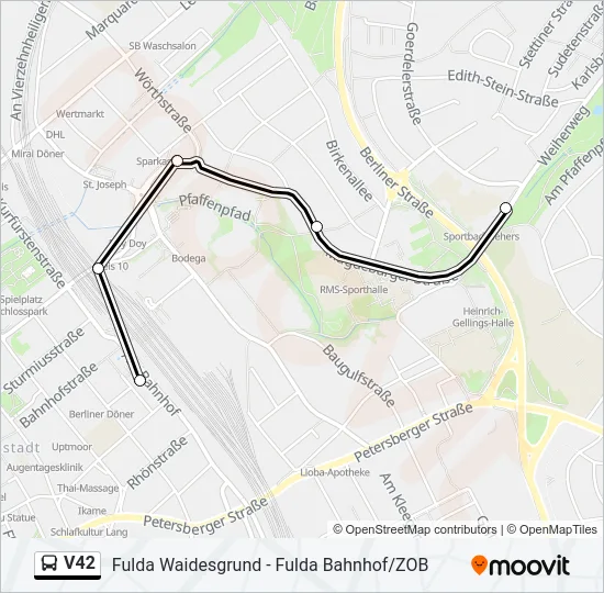 V42 Bus Line Map