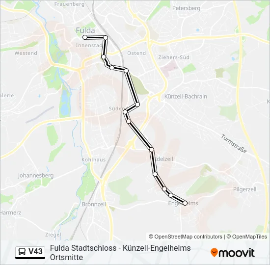 V43 Bus Line Map