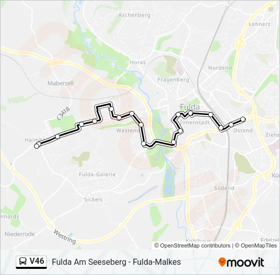 V46 Bus Line Map