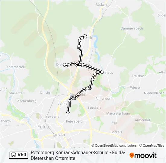 V60 Bus Line Map
