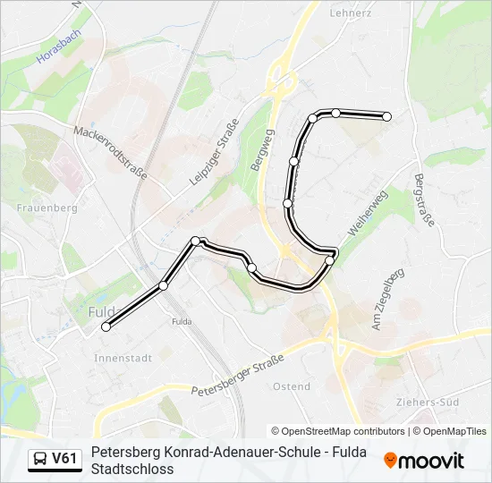 V61 Bus Line Map
