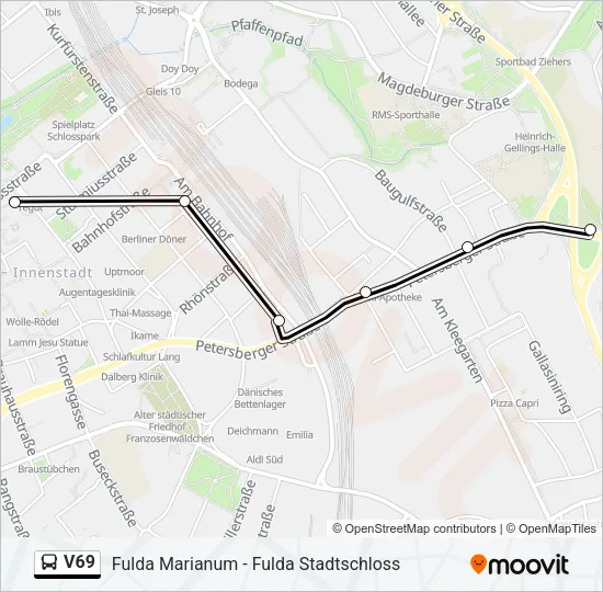 V69 Bus Line Map