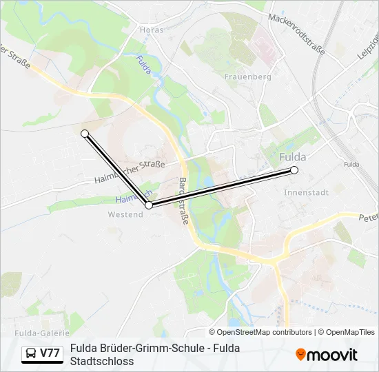 V77 Bus Line Map